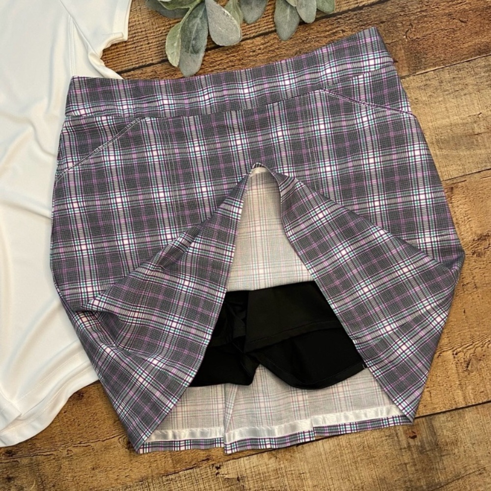 Peter Millar Skort Like New Oxford Purple Plaid - image 7